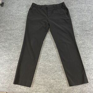 Buffalo David Bitton Dress Pants 36x32 Black Slim Straight Modern Fit Stretch Fl
